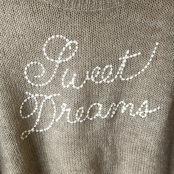 SUNDRY Mohair Wool Blend Lightweight Loose Knit Sweet Dreams Sweater Medium - Picture 5 of 16